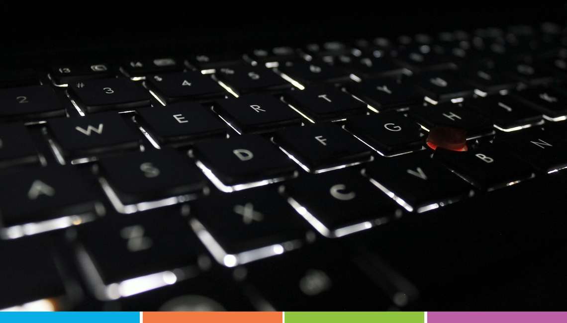 black keyboard with lighting