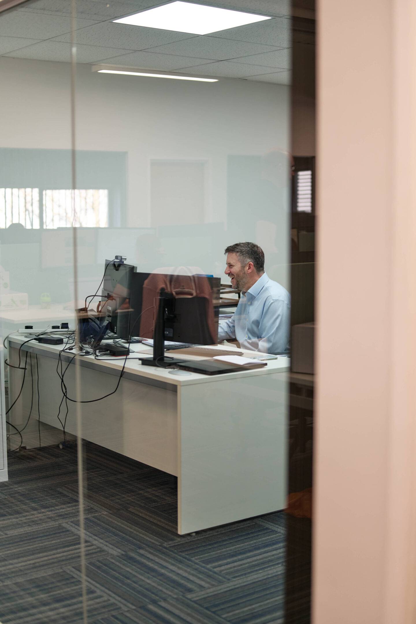 Man in office