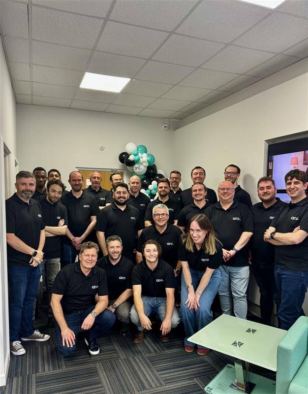 Arc team all wearing Arc t-shirts