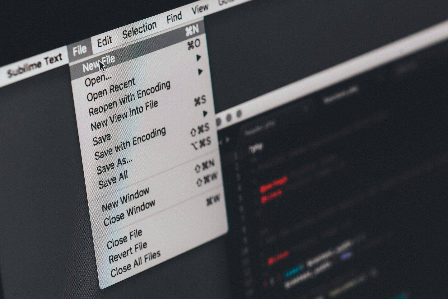 Screenshot of a computer screen where a user is creating a new file