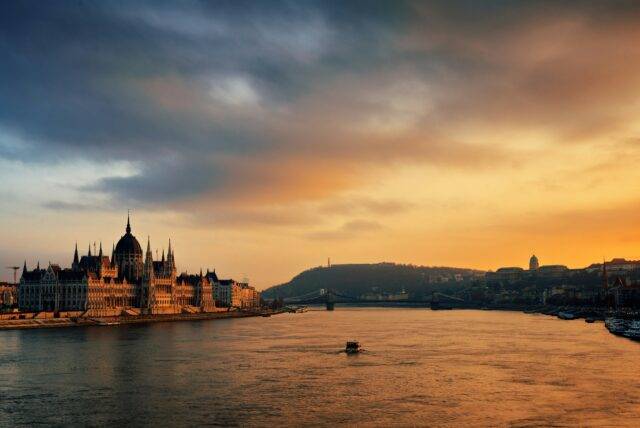 Sunset on the Danube