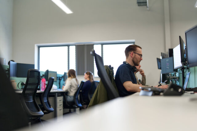 Man sat at desk