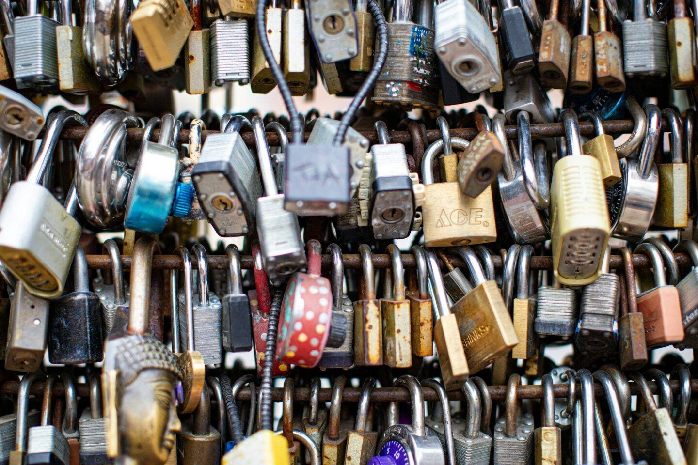 Row of locks