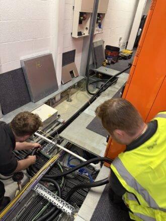 Action shot of data centre